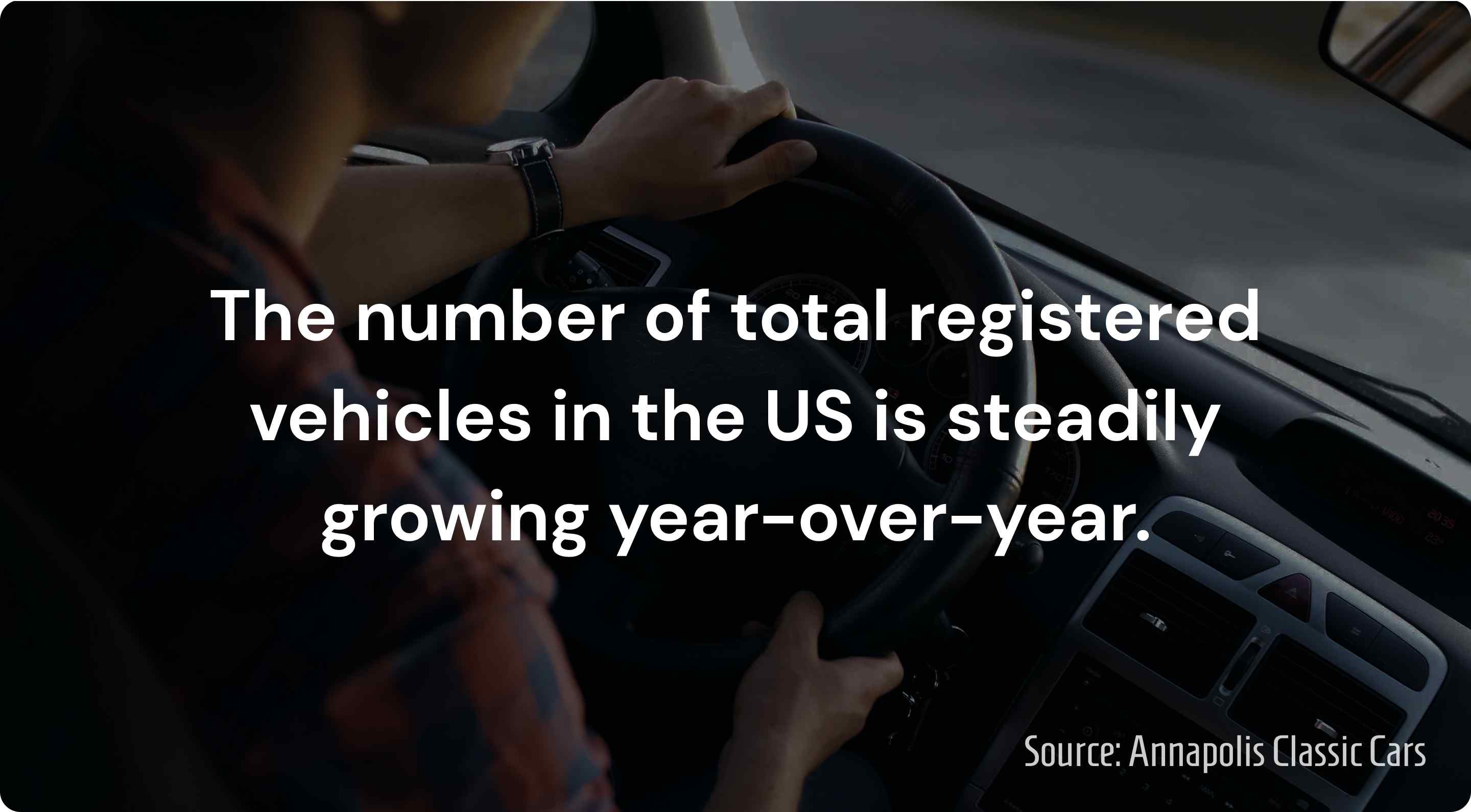 number of registered vehicles in usa is growing