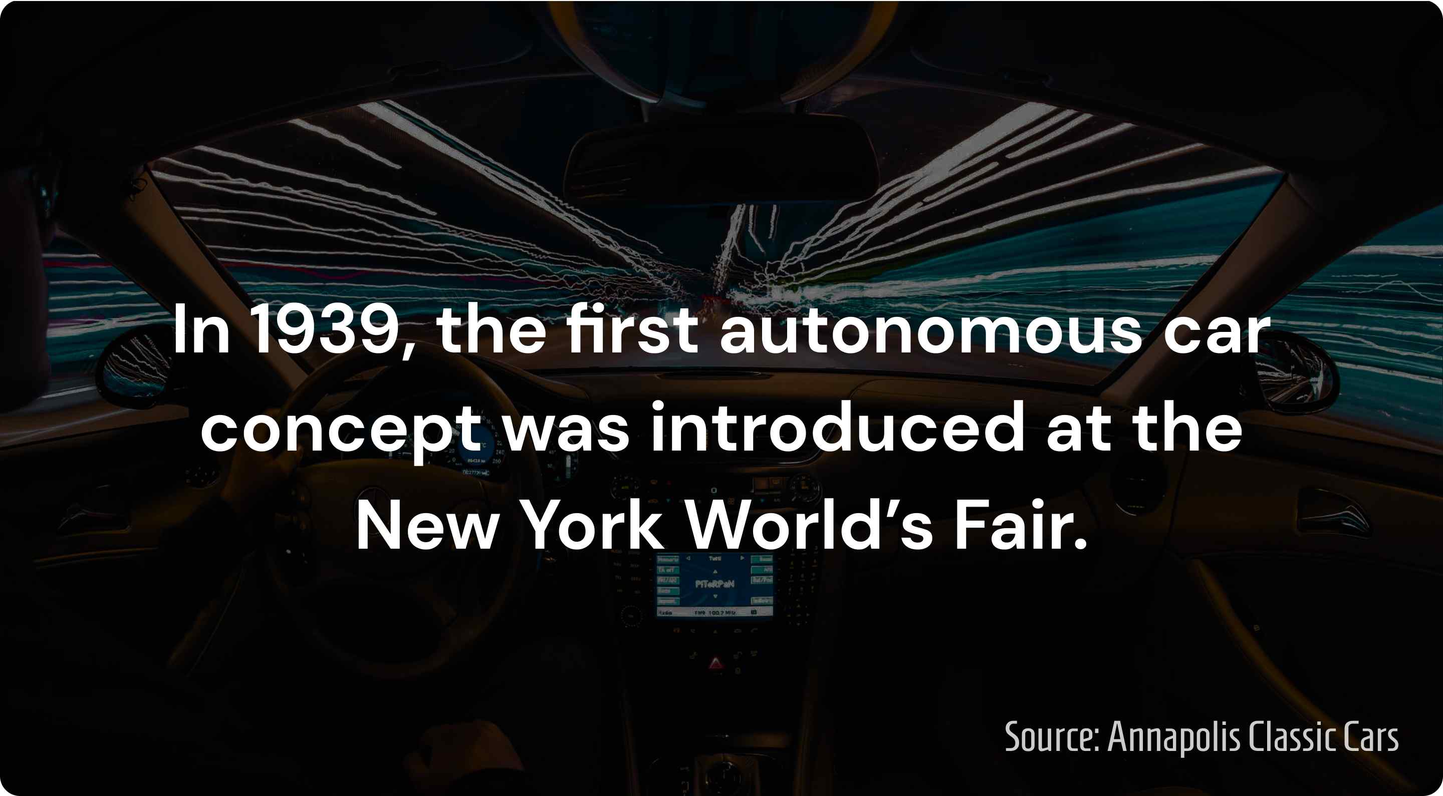 first autonomous car concept was in 1939