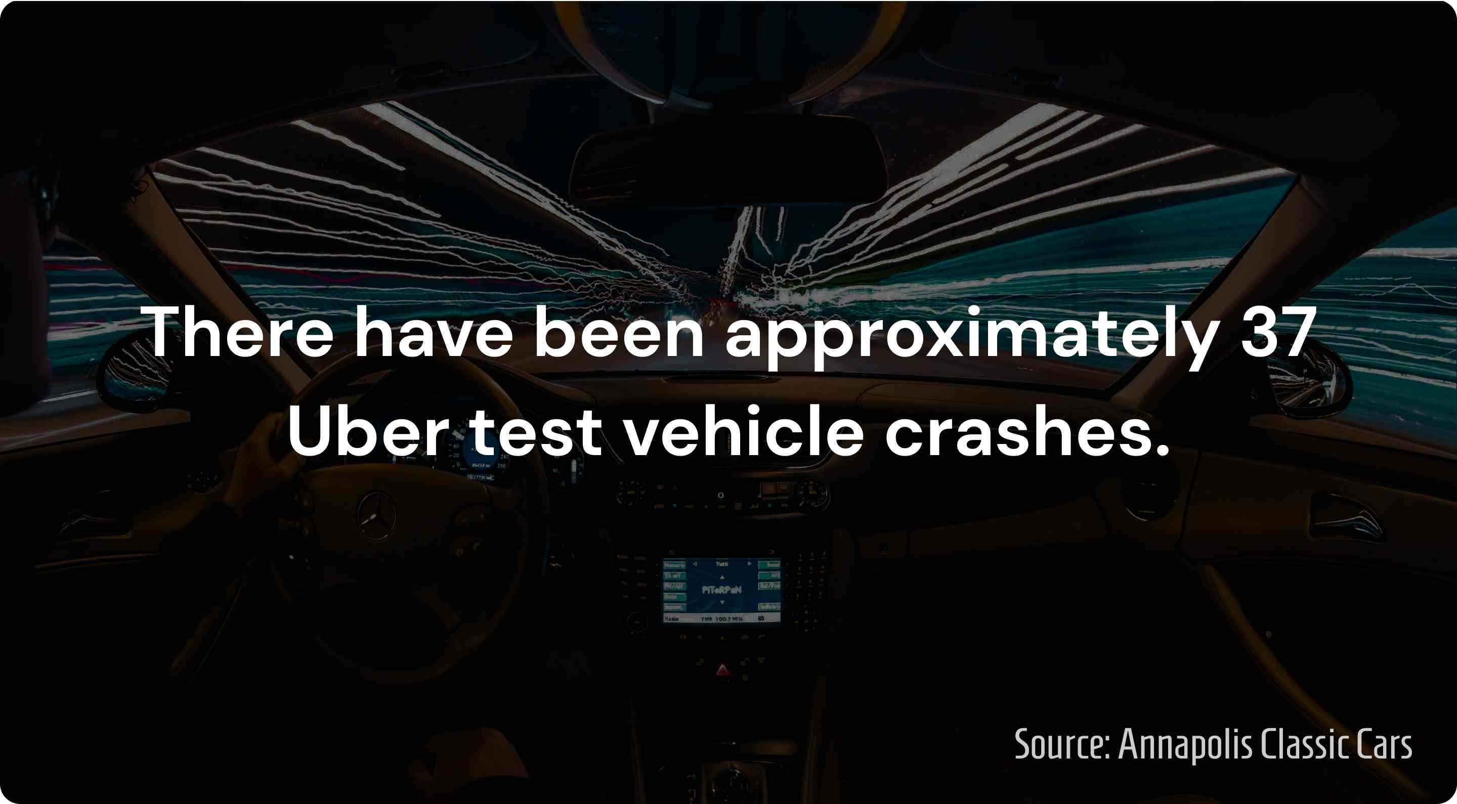 number of uber test vehicle car crashes