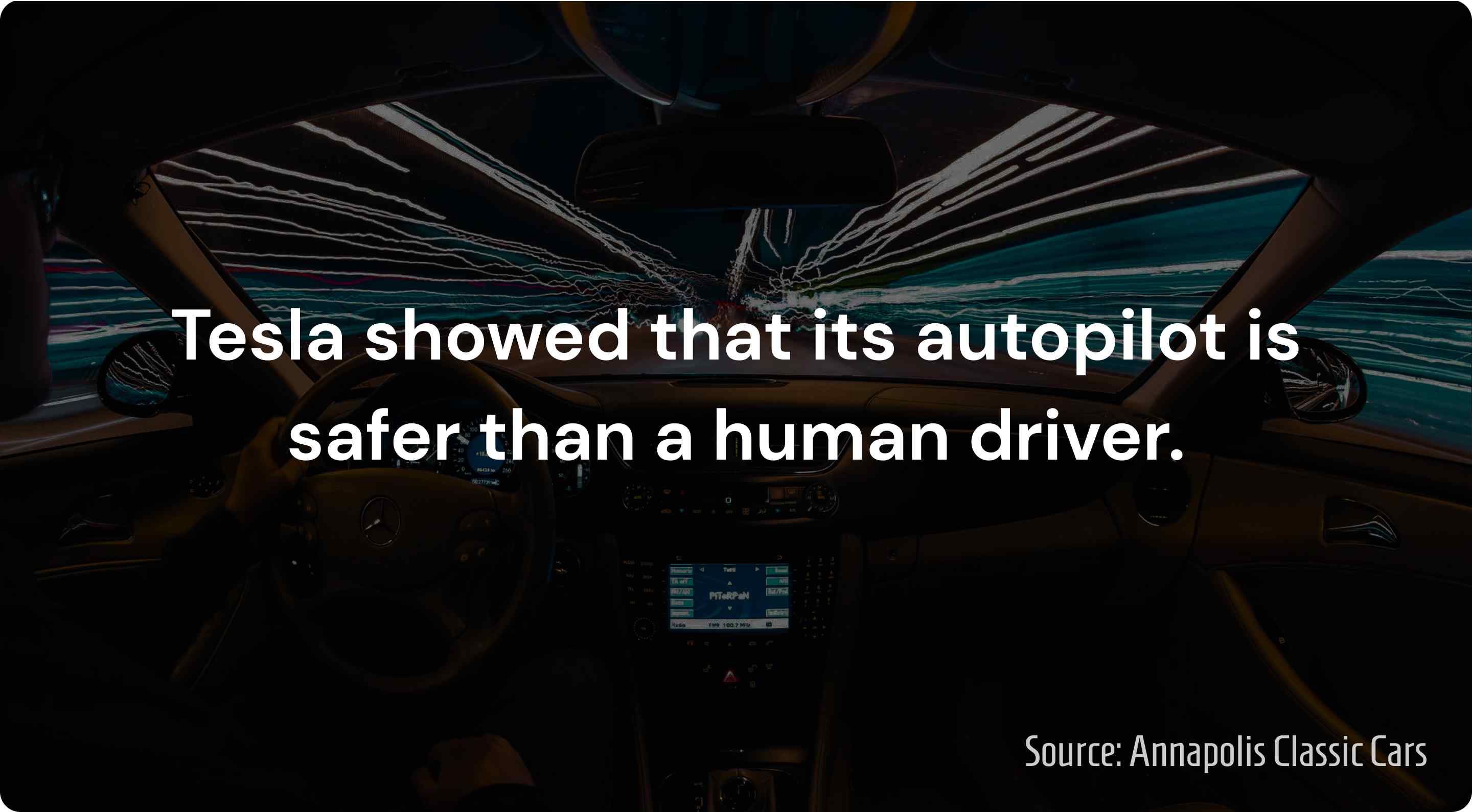 tesla autopilot is safer than a human driver